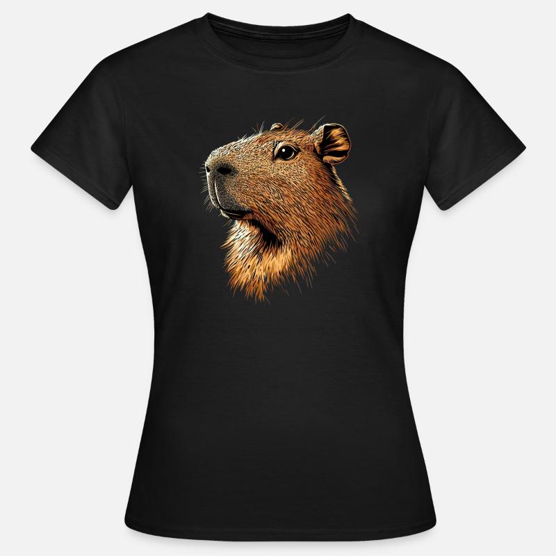 Capybara Be Capy Capybara Sjov Capybara - Dame-T-shirt - sort