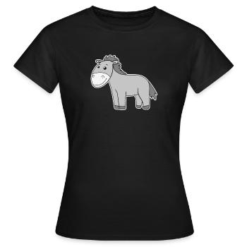 Donkey Motif Toddler - Women's T-Shirt - black - Front - AI Model Female 172 dark (172cm)