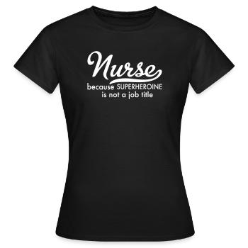 Infirmier - T-shirt Femme - noir - Devant - AI Model Female 172 dark (172cm)