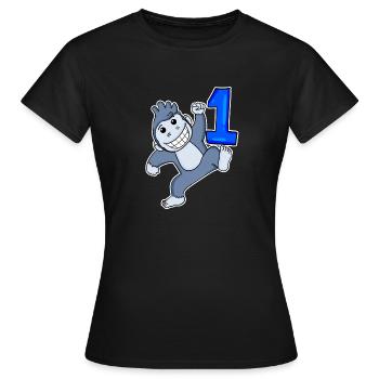 Zahl 1 Nummer Eins - Frauen T-Shirt - Schwarz - Vorne - AI Model Female 172 dark (172cm)