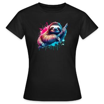 Paresse - T-shirt Femme - noir - Devant - AI Model Female 172 dark (172cm)
