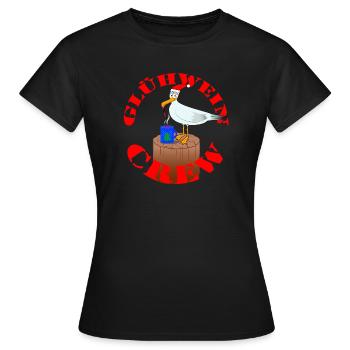 Glühwein Crew - Frauen T-Shirt - Schwarz - Vorne - AI Model Female 172 dark (172cm)