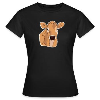 Vache Vaches - T-shirt Femme - noir - Devant - AI Model Female 172 dark (172cm)
