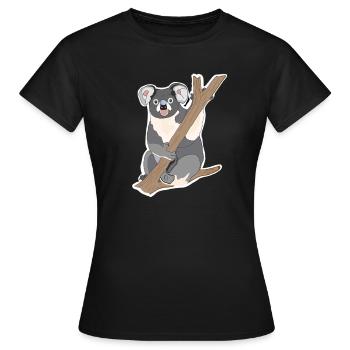 Koala Koala Bear - Women's T-Shirt - black - Front - AI Model Female 172 dark (172cm)