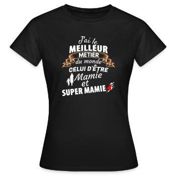Pride Granny Superheldin - Frauen T-Shirt - Schwarz - Vorne - AI Model Female 172 dark (172cm)