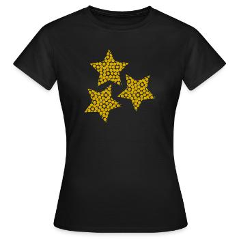 NOËL. ETOILE. ETOILES. CHRISTMAS. JOUR DE L'AN - T-shirt Femme - noir - Devant - AI Model Female 172 dark (172cm)