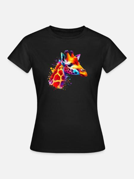 Giraffe - Frauen T-Shirt - Schwarz