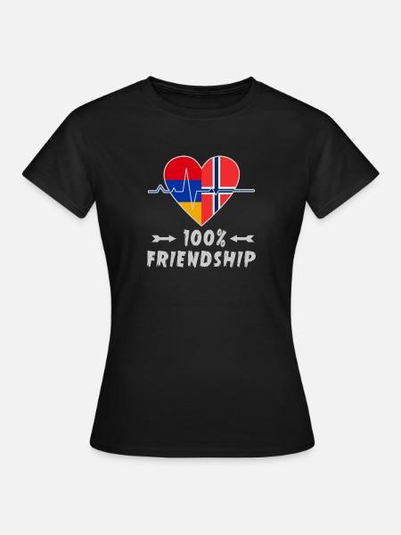 L'Arménie et la Norvège : amitié à 100 % - T-shirt Femme - noir