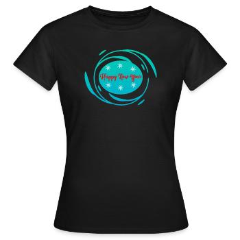 HAPPY NEW YEAR. NEW YEAR'S EVE. NEW YEAR - Women's T-Shirt - black - Front - AI Model Female 172 dark (172cm)
