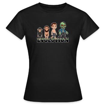 Évolution Zombie - T-shirt Femme - noir - Devant - AI Model Female 172 dark (172cm)