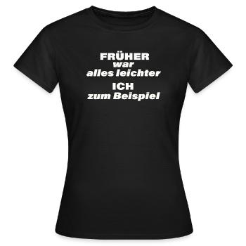 AVANT, TOUT ÉTAIT PLUS FACILE - T-shirt Femme - noir - Devant - AI Model Female 172 dark (172cm)