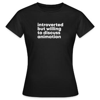 Animation - Women's T-Shirt - black - Front - AI Model Female 172 dark (172cm)