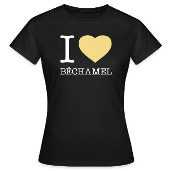 J’ADORE LA BÉCHAMEL - T-shirt Femme - noir - Devant - AI Model Female 172 dark (172cm)