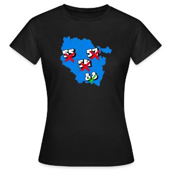 Region Lothringen - Frauen T-Shirt - Schwarz - Vorne - AI Model Female 172 dark (172cm)