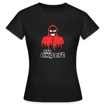 NFT - Expert en actifs numériques - T-shirt Femme - noir - Devant - AI Model Female 172 dark (172cm)