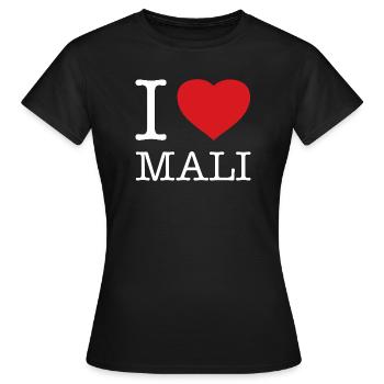 J’ADORE MALI - T-shirt Femme - noir - Devant - AI Model Female 172 dark (172cm)