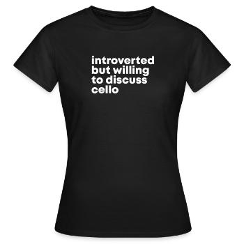 Violoncelle Violoncelle - T-shirt Femme - noir - Devant - AI Model Female 172 dark (172cm)