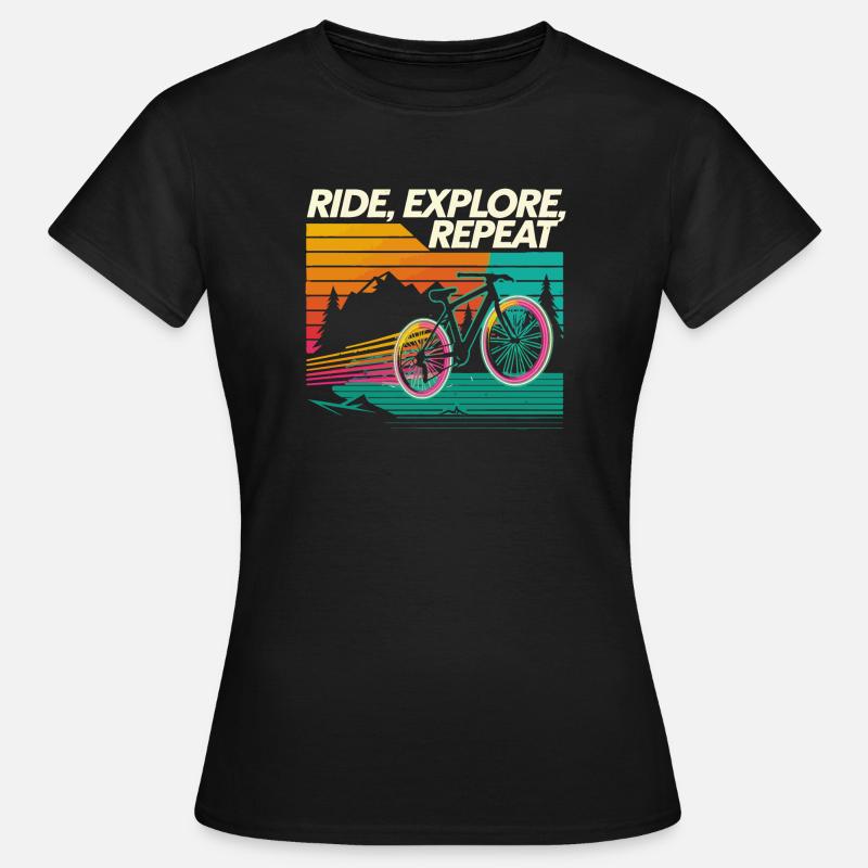 Ride Explore Repeat Adventure - Women's T-Shirt - black