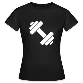 Hanteln - Frauen T-Shirt - Schwarz - Vorne - AI Model Female 172 dark (172cm)