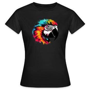 Perroquet - T-shirt Femme - noir - Devant - AI Model Female 172 dark (172cm)