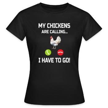 Poulets Poulets - T-shirt Femme - noir - Devant - AI Model Female 172 dark (172cm)