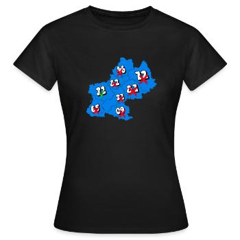 Midi-Pyrénées Region - Frauen T-Shirt - Schwarz - Vorne - AI Model Female 172 dark (172cm)