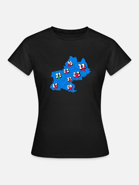 Midi-Pyrénées Region - Frauen T-Shirt - Schwarz