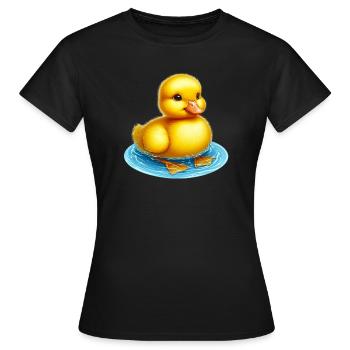 Duckling Duck Duck Duck - Women's T-Shirt - black - Front - AI Model Female 172 dark (172cm)