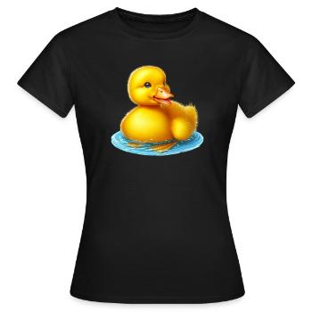 Duckling Duck Duck Duck - Women's T-Shirt - black - Front - AI Model Female 172 dark (172cm)