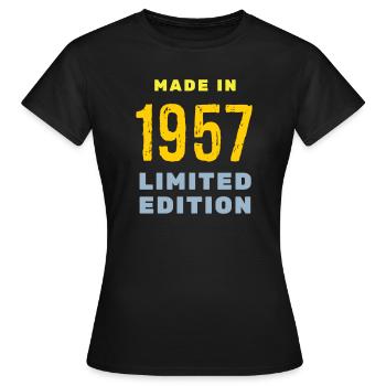 1957 - Frauen T-Shirt - Schwarz - Vorne - AI Model Female 172 dark (172cm)