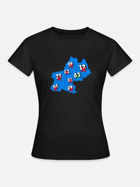Midi-Pyrénées Region - Frauen T-Shirt - Schwarz