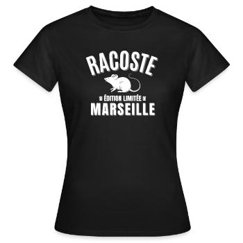 Marseille, Marseillais, Marseille Humor - Frauen T-Shirt - Schwarz - Vorne - AI Model Female 172 dark (172cm)