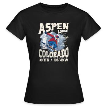 Verschneiter Bergläufer - Frauen T-Shirt - Schwarz - Vorne - AI Model Female 172 dark (172cm)