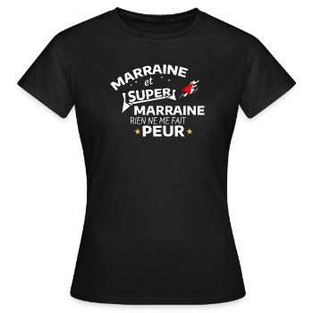 Hommage aux Marins et Superhéros - T-shirt Femme - noir - Devant - AI Model Female 172 dark (172cm)