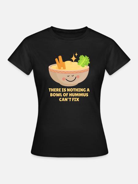 Wir lieben Hummus - Frauen T-Shirt - Schwarz