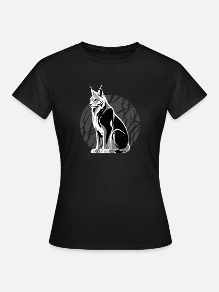 Luchs - Frauen T-Shirt - Schwarz