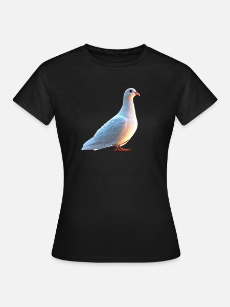 Taube Weiß Stadttaube Ringeltaube Weiße Tauben - Frauen T-Shirt - Schwarz