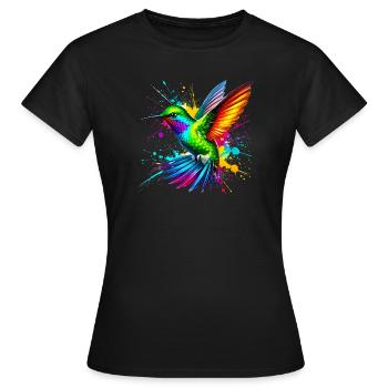 Kolibri - Frauen T-Shirt - Schwarz - Vorne - AI Model Female 172 dark (172cm)