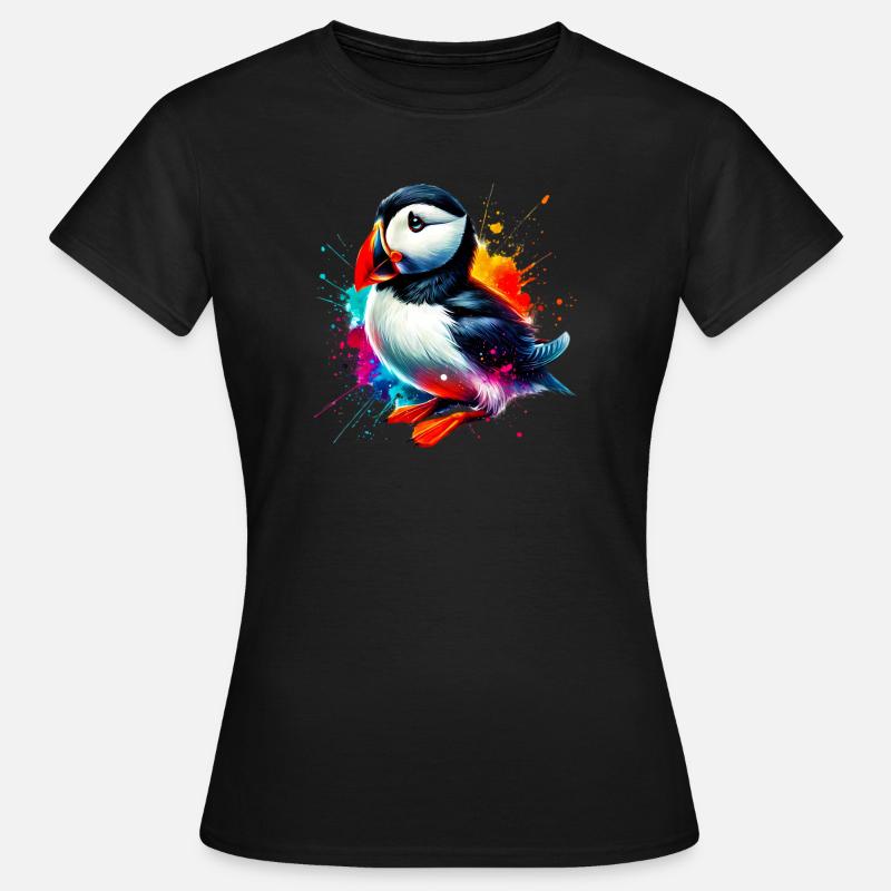 Puffin - Koszulka damska - czarny