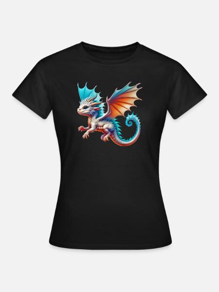 Drache - Frauen T-Shirt - Schwarz