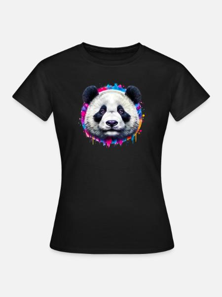 Panda - Frauen T-Shirt - Schwarz