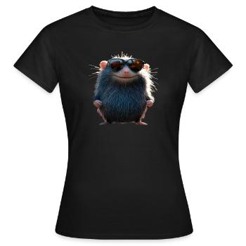 Mole with Sunglasses Love Cute Moles - Women's T-Shirt - black - Front - AI Model Female 172 dark (172cm)