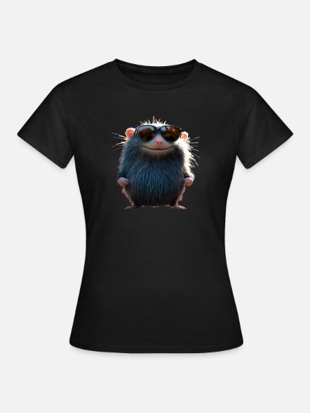 Maulwurf mit Sonnenbrille Liebe Süße Maulwürfe - Frauen T-Shirt - Schwarz