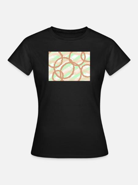braune Kreise Hintergrund - Frauen T-Shirt - Schwarz
