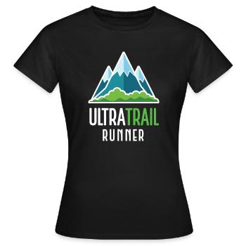 Coureur d’ultra-trail - T-shirt Femme - noir - Devant - AI Model Female 172 dark (172cm)