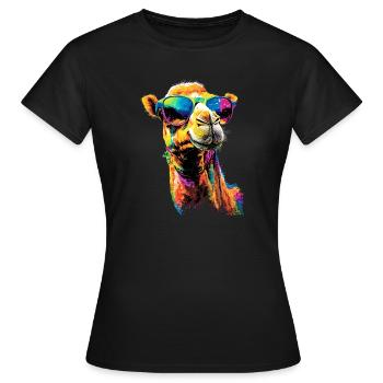 Camel Dromedary Bactrian Camel Gift Camels - Women's T-Shirt - black - Front - AI Model Female 172 dark (172cm)