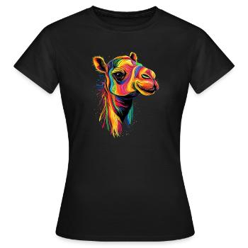 Camel Dromedary Bactrian Camel Gift Camels - Women's T-Shirt - black - Front - AI Model Female 172 dark (172cm)