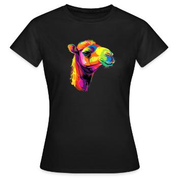 Camel Dromedary Bactrian Camel Gift Camels - Women's T-Shirt - black - Front - AI Model Female 172 dark (172cm)