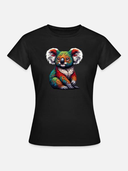 Koala - Frauen T-Shirt - Schwarz