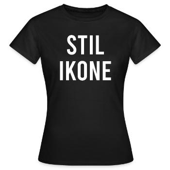 STYLE ICON - Women's T-Shirt - black - Front - AI Model Female 172 dark (172cm)